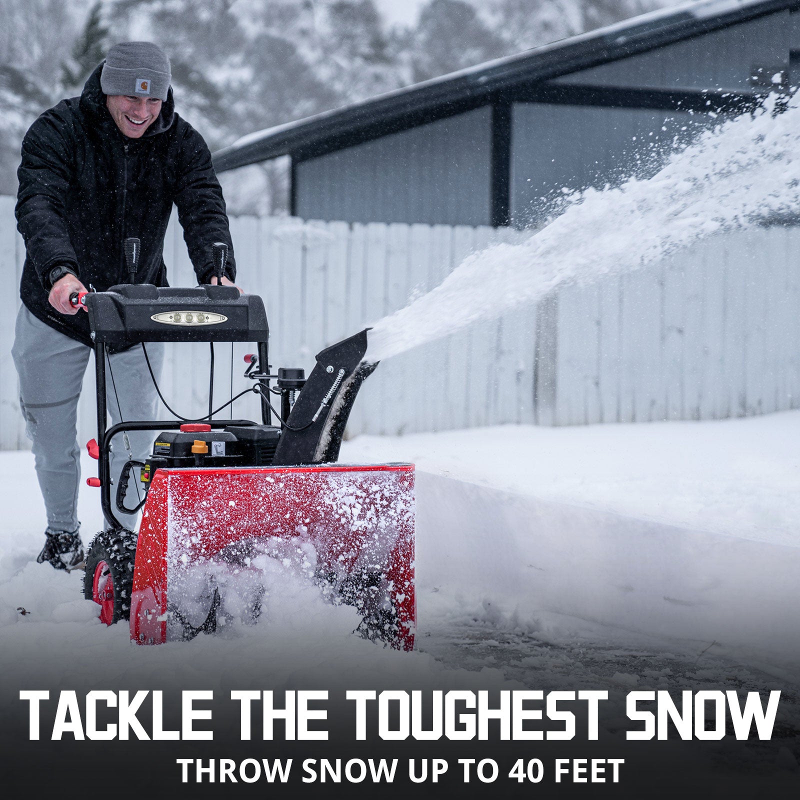 24'' 212cc Two Stage Self-Propelled Gas Snow Blower w/ Electric Start DB7109A