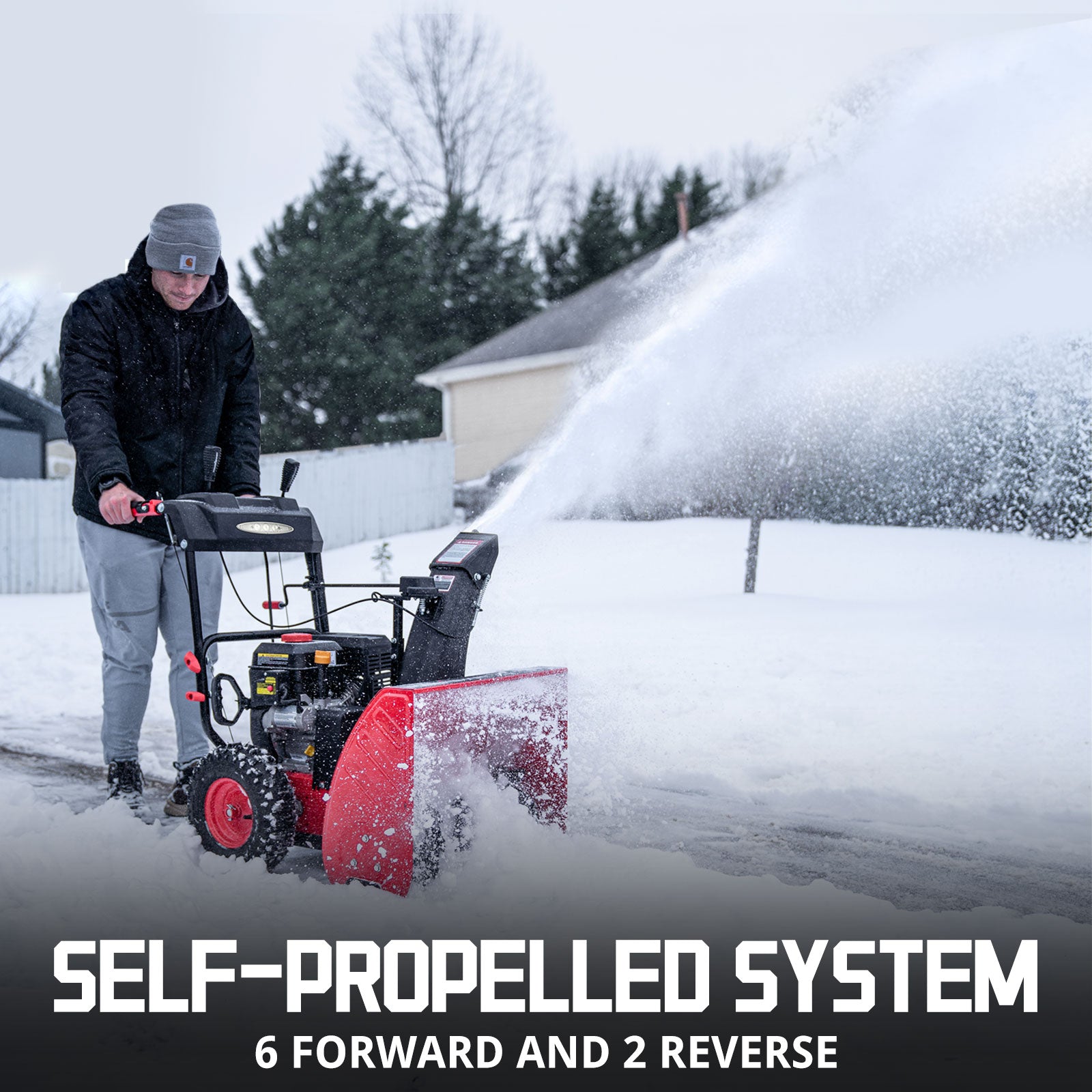 24'' 212cc Two Stage Self-Propelled Gas Snow Blower w/ Electric Start DB7109A