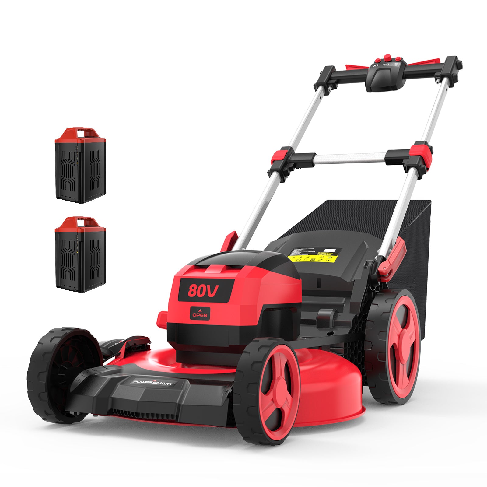 80V 21" Cordless Self-propelled Lawn Mower w/ Two 6Ah Battery & Charger PS76821SRB+DB2108