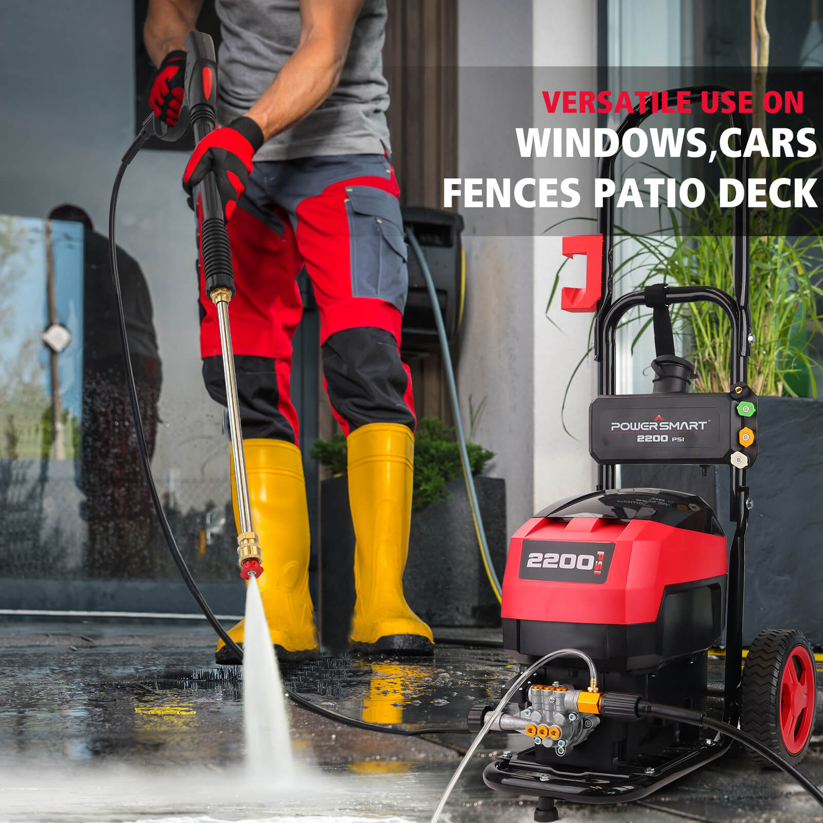 180PSI 1.2GPM Electric Pressure Washer DB1001-W
