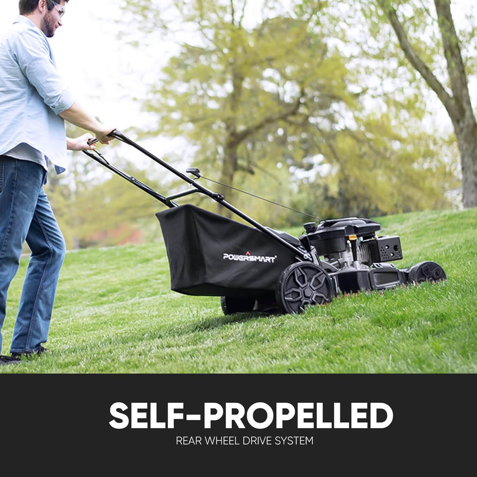 22" 170cc Gas Self-Propelled 3-in-1 Lawn Mower & String Trimmer Combo Kit V8622S+PS4532