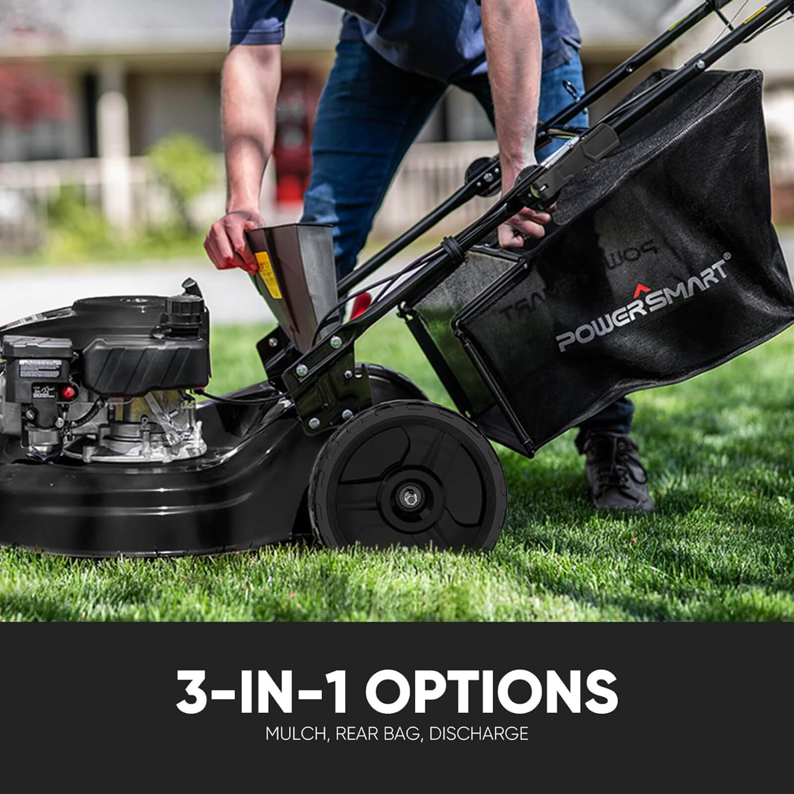 22" 170cc Gas Self-Propelled 3-in-1 Lawn Mower & String Trimmer Combo Kit V8622S+PS4532