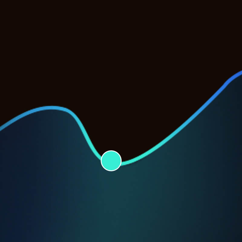 Simplified representation of a planet orbiting a star on a dark background to express generator noise level