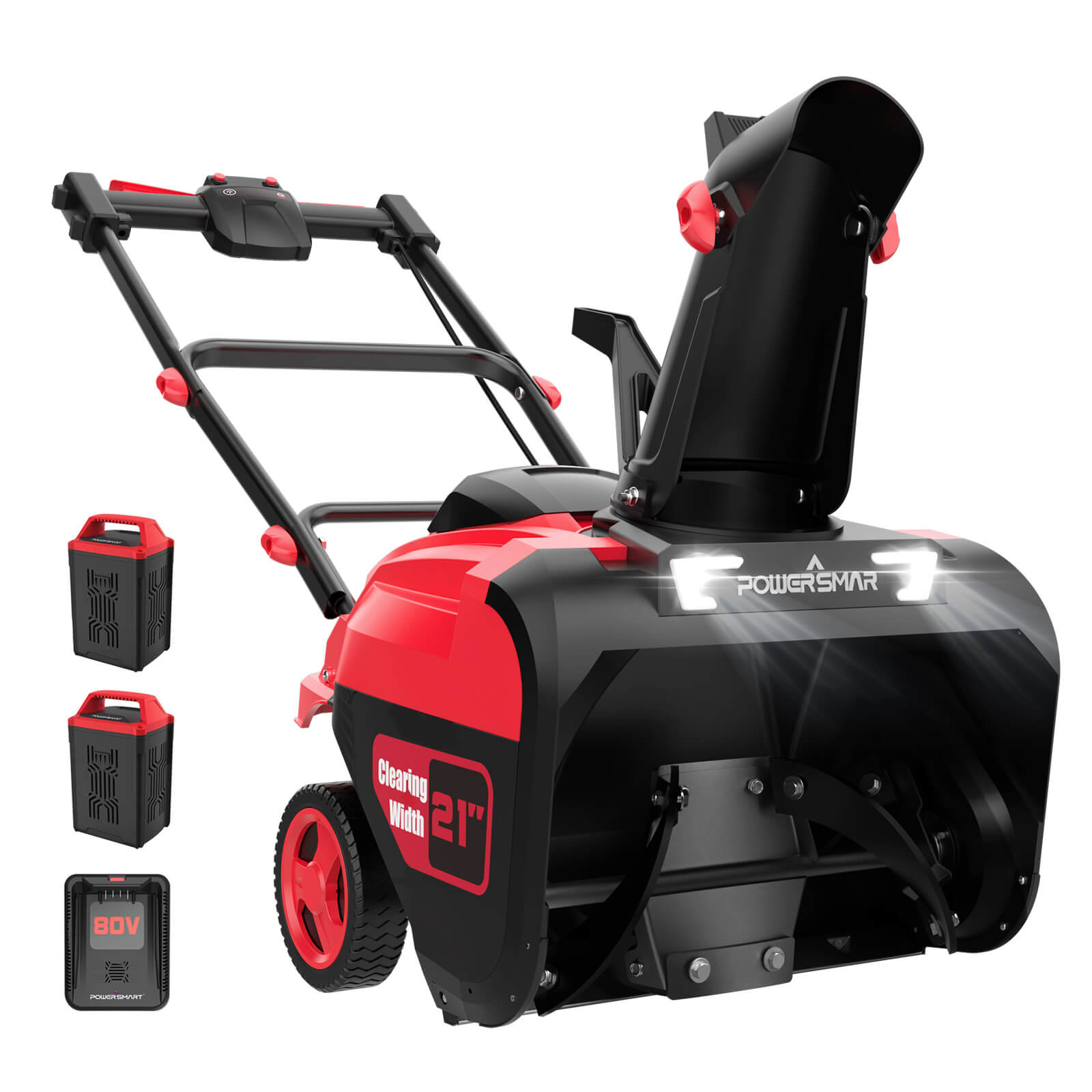 80V 21'' Single Stage Cordless Snow Blower HB2801