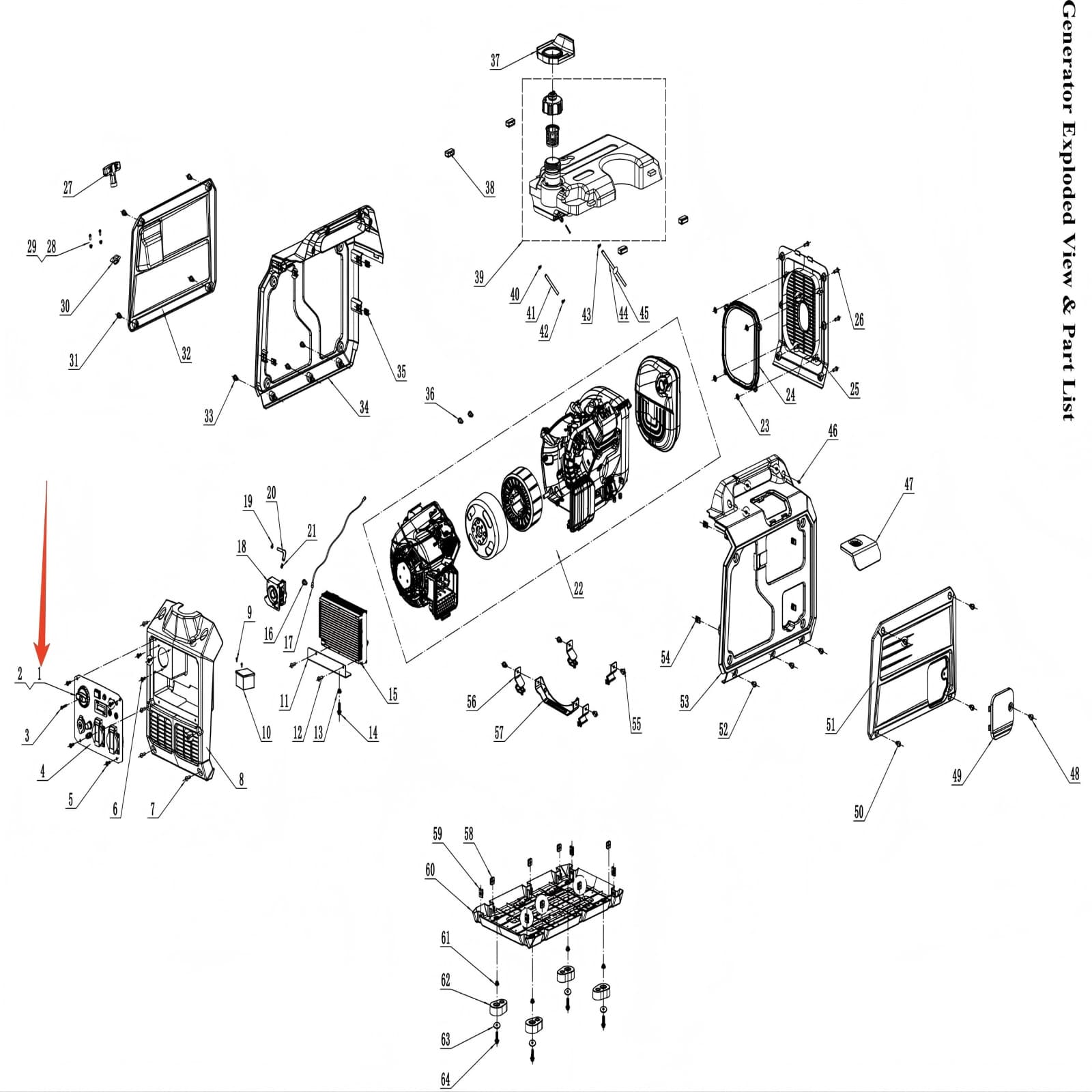 Generator Part - Knob, Stock #026160003700