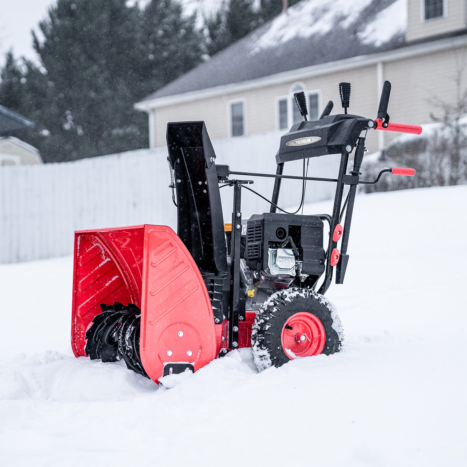 24'' 212cc Two Stage Self-Propelled Gas Snow Blower w/ Electric Start DB7109A