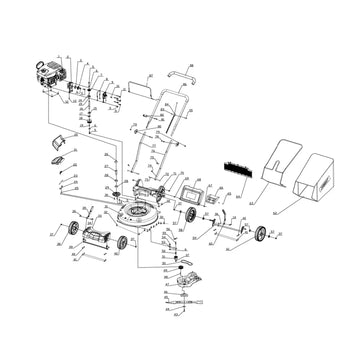 Lawn Mower Parts - Lower handle R, Stock #303081333