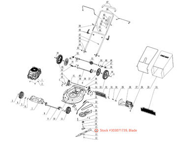 Lawn Mower Parts- 21 Inch Blade, Stock #303071739