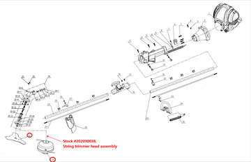 Parts: String Trimmer Head Assembly: Fit String Trimmer Gas Powered 31cc Brush Cutter 10 Inch Cutting Path