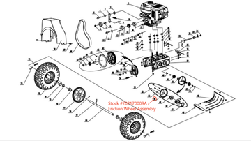 Snow Blower Parts - Friction Wheel (PSS Series), Stock #202170009A