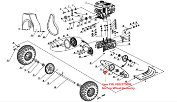 Snow Blower Parts - Friction Wheel Assembly(PSS Series), Stock #202170009