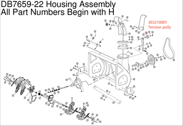 Lawn Mower Parts - Tensioning Pulley, Stock #303210001
